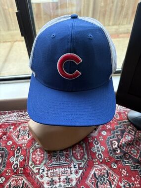 Chicago Cubs Blue Trucker Hat with Red 'C' Logo
